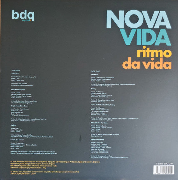 Nova Vida : Ritmo Da Vida (LP)