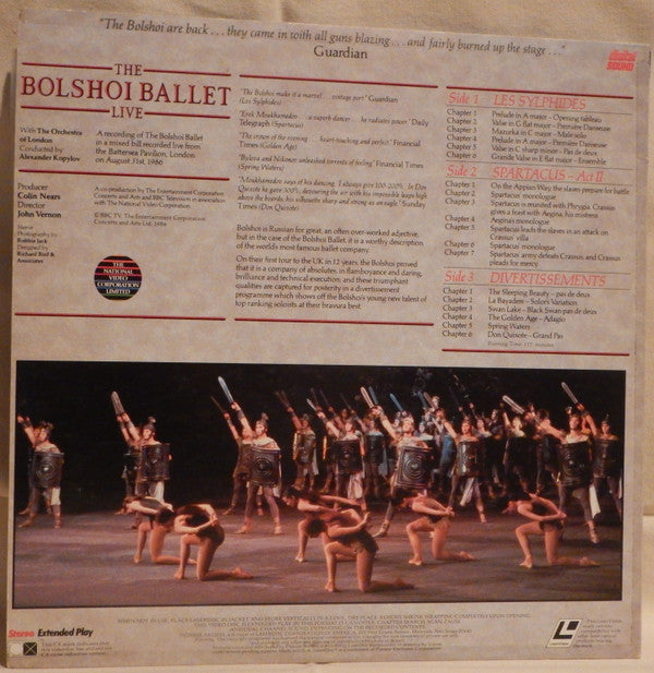 Bolshoi Ballet : Divertissements (2xLaserdisc, 12", NTSC, Thr)