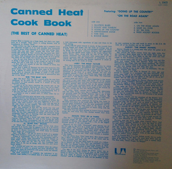 Canned Heat : The Canned Heat Cook Book (The Best Of Canned Heat) (LP, Comp, RP)