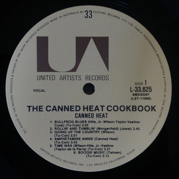 Canned Heat : The Canned Heat Cook Book (The Best Of Canned Heat) (LP, Comp, RP)