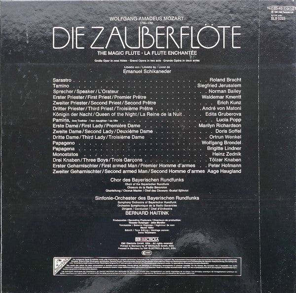 Mozart* / Bernard Haitink / Chor Des Bayerischen Rundfunks, Symphonie-Orchester Des Bayerischen Rundfunks : Die Zauberflöte (Box + 3xLP)