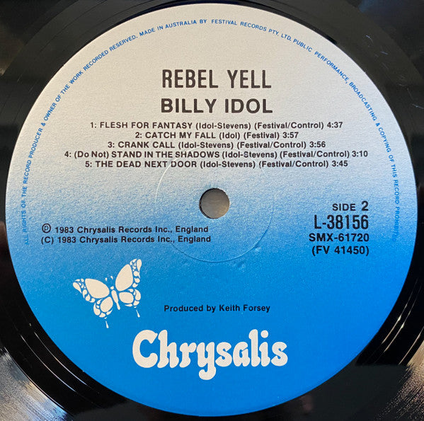 Billy Idol : Rebel Yell (LP, Album)