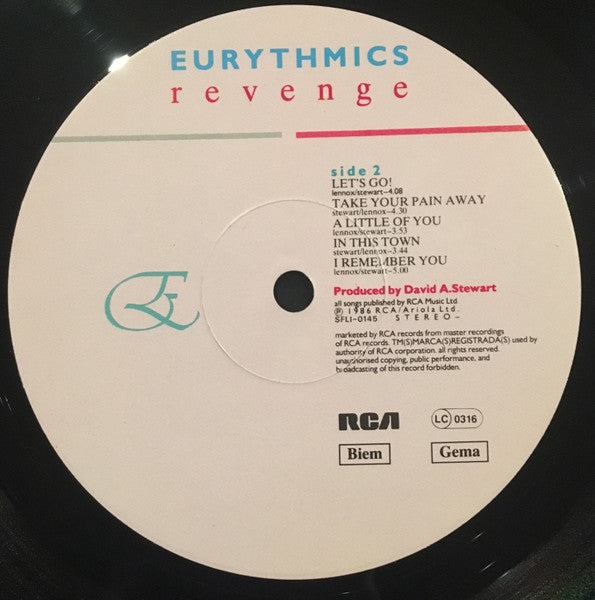 Eurythmics : Revenge (LP, Album)