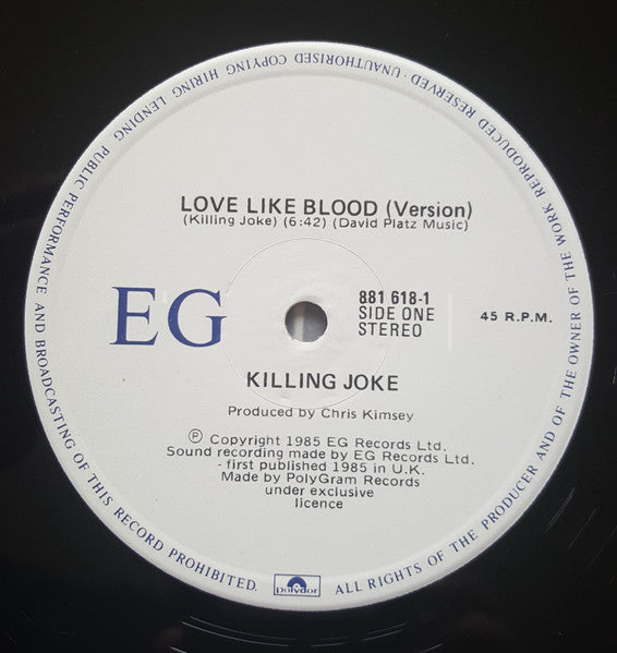 Killing Joke : Love Like Blood (12")