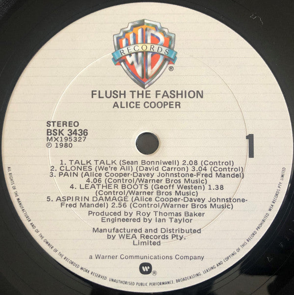 Alice Cooper (2) : Flush The Fashion (LP, Album)