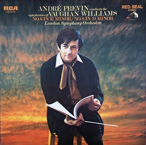 André Previn Conducts The Symphonies Of Vaughan Williams*, London Symphony Orchestra : No 6 In E Minor / Symphony 8 In D Minor (LP, RE, Ind)