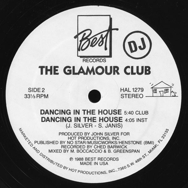 The Glamour Club : Dancing In The House (12", Whi)