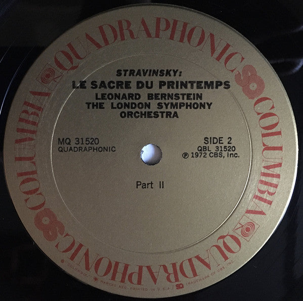 Bernstein*, The London Symphony Orchestra*, Stravinsky* : Le Sacre Du Printemps (LP, Album, Quad)