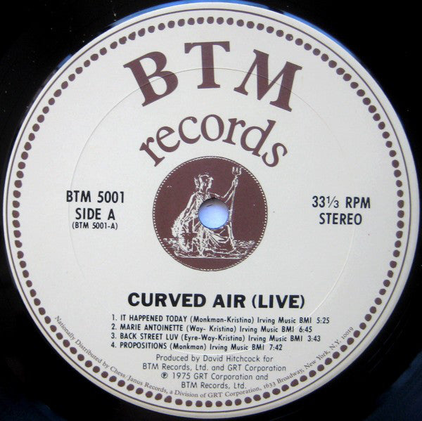 Curved Air : Curved Air Live (LP, Album)