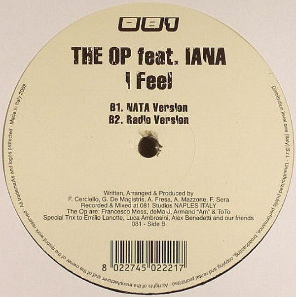 The Op feat. Iana (2) : I Feel (12")