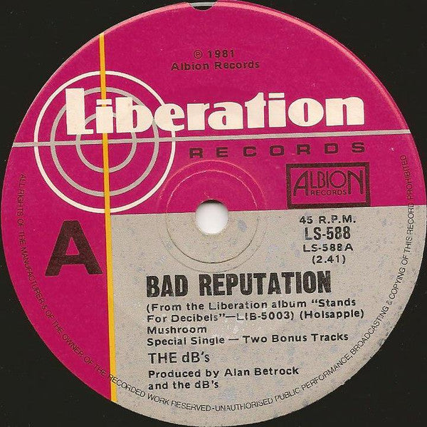 The dB's : Bad Reputation (7", EP)