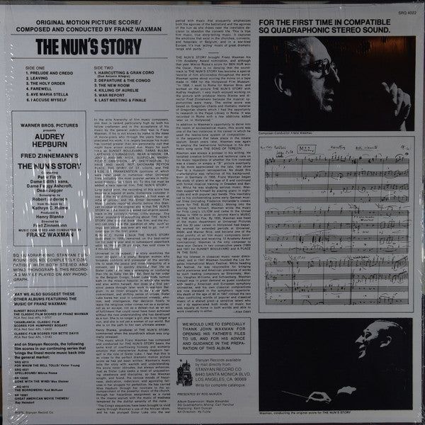 Franz Waxman : The Nun's Story (Original Motion Picture Score) (LP, Quad)