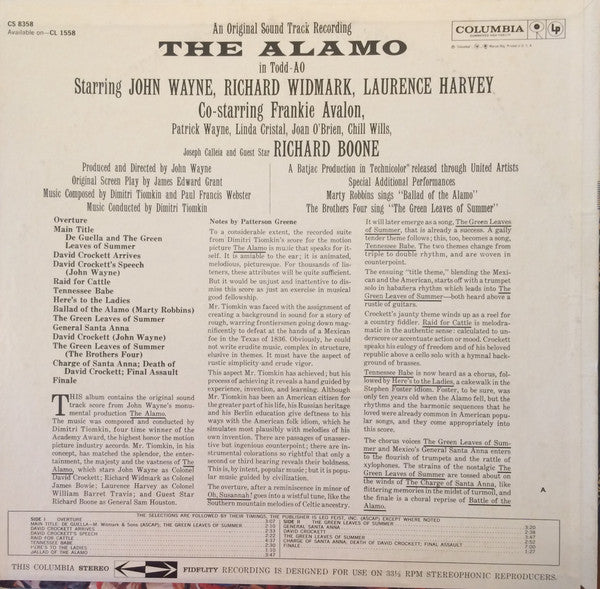 Dimitri Tiomkin : The Alamo (In Todd-AO) (LP, Album, RE, Ter)