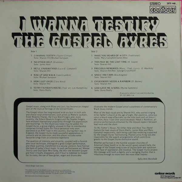 The Gospel Ayres* : I Wanna Testify (LP)