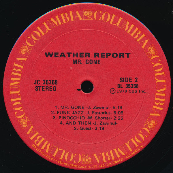 Weather Report : Mr. Gone (LP, Album)