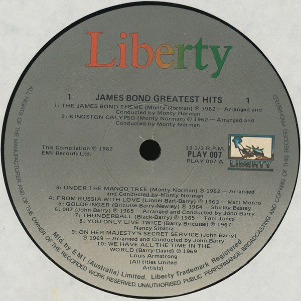 Various : James Bond Greatest Hits (LP, Comp)