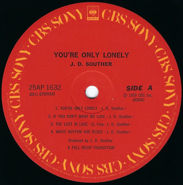 John David Souther : You're Only Lonely (LP, Album)