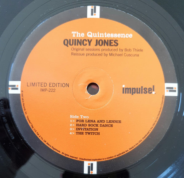 Quincy Jones And His Orchestra : The Quintessence (LP, Album, Ltd, RE, RM, 180)