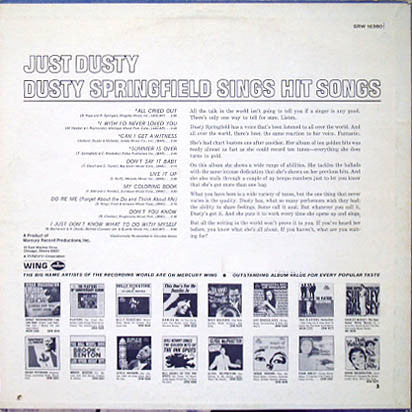 Dusty Springfield : Just Dusty (LP, Album, RE)