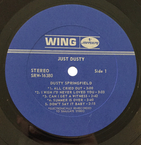 Dusty Springfield : Just Dusty (LP, Album, RE)