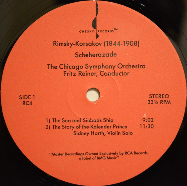 Rimsky-Korsakov*, The Chicago Symphony Orchestra*, Fritz Reiner : Scheherazade (LP, Album, RE)