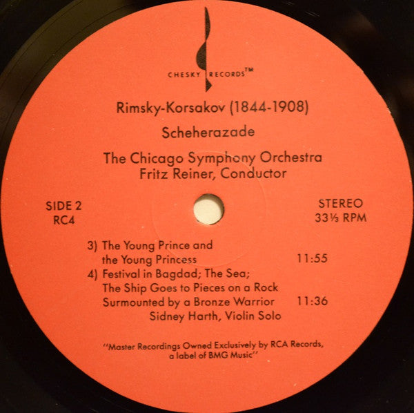 Rimsky-Korsakov*, The Chicago Symphony Orchestra*, Fritz Reiner : Scheherazade (LP, Album, RE)