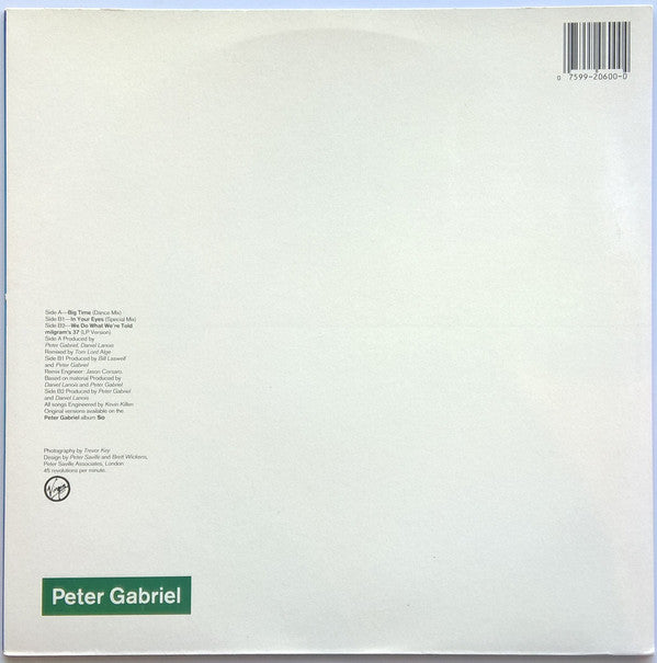 Peter Gabriel : Big Time (12", Single)