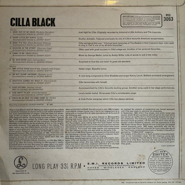 Cilla Black : Cilla (LP, Album)