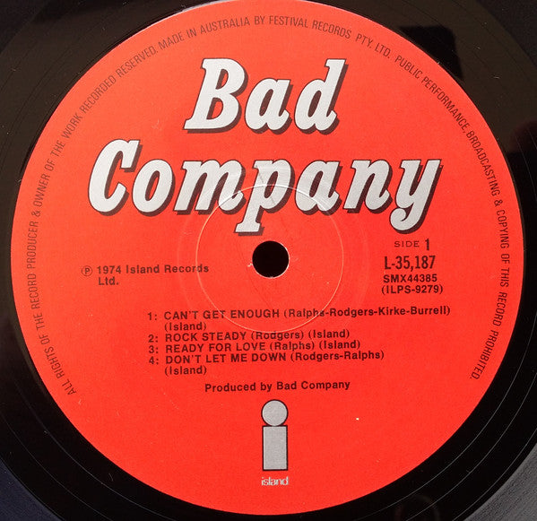 Bad Co* : Bad Company (LP, Album, Gat)