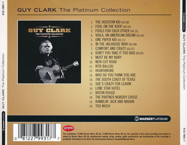 Guy Clark : The Platinum Collection (CD, Comp)