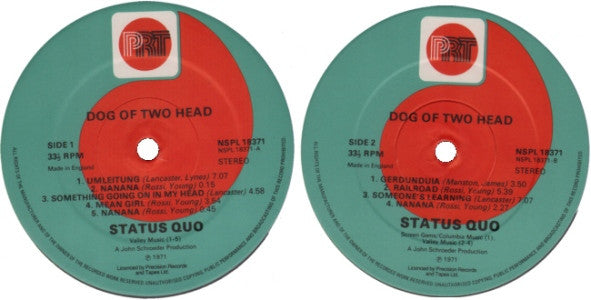 Status Quo : Dog Of Two Head (LP, Album, RE)
