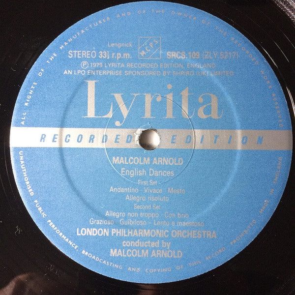 Malcolm Arnold, London Philharmonic Orchestra : English • Scottish & Cornish Dances (LP, Album, RP)