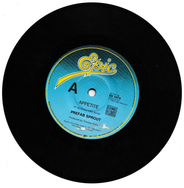 Prefab Sprout : Appetite (7", Single)