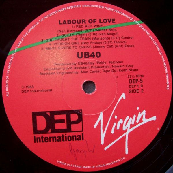 UB40 : Labour Of Love (LP, Album)