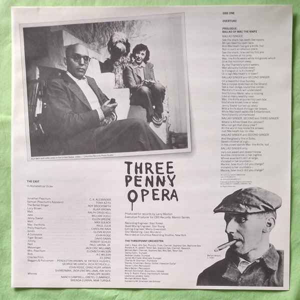 Joseph Papp Presents* By Kurt Weill & Bertolt Brecht : Original Cast Recording: Three Penny Opera (LP, Album, Quad, Promo, Gat)