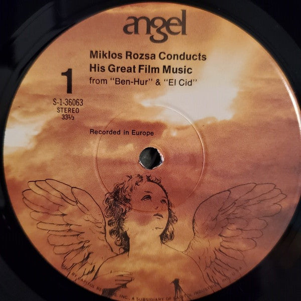 Miklós Rózsa : Conducts His Great Film Music From Ben-Hur, El Cid, Quo Vadis And King Of Kings (LP, Comp, RE)