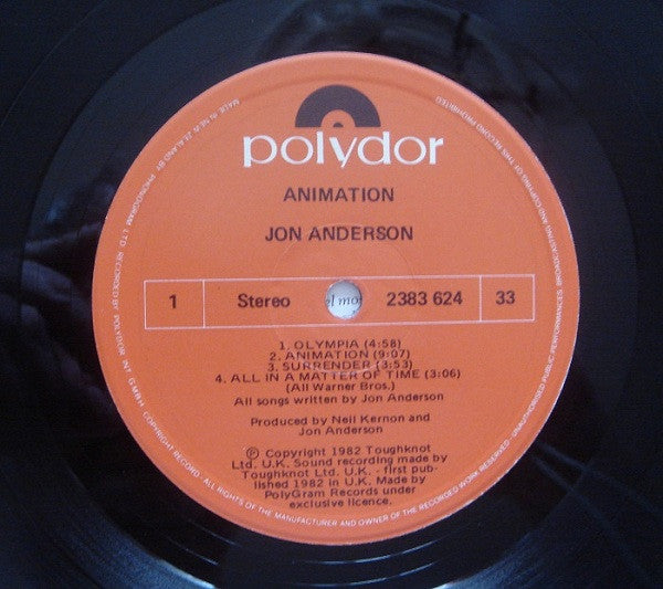 Jon Anderson : Animation (LP, Album)