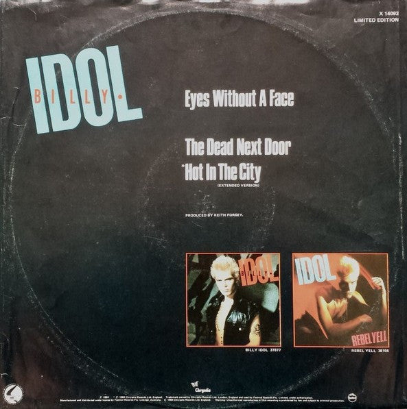 Billy Idol : Eyes Without A Face (12", Single, Ltd)