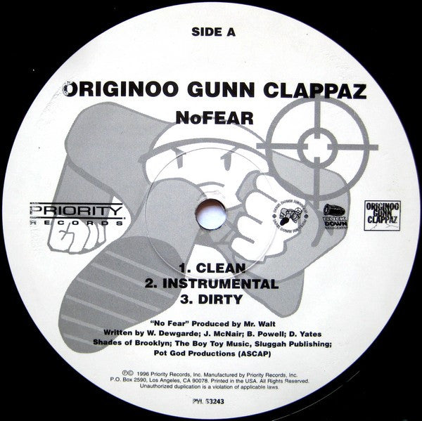 Originoo Gunn Clappaz* : No Fear (12")