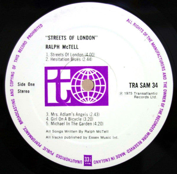 Ralph McTell : Streets Of London (LP, Comp)