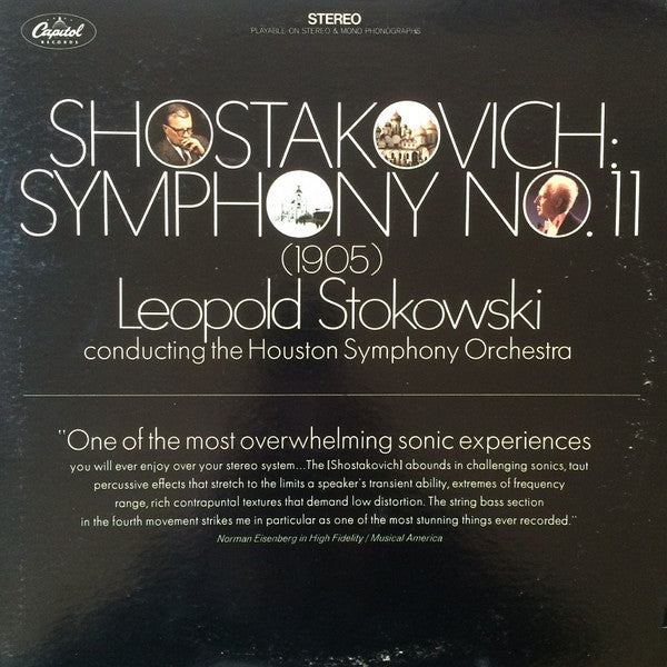 Shostakovich* : Leopold Stokowski Conducting The Houston Symphony Orchestra : Symphony No.11 (1905) (2xLP, RE)