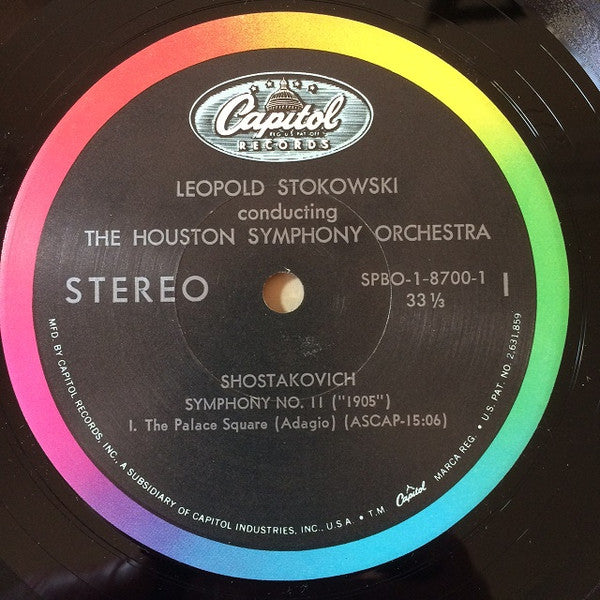 Shostakovich* : Leopold Stokowski Conducting The Houston Symphony Orchestra : Symphony No.11 (1905) (2xLP, RE)