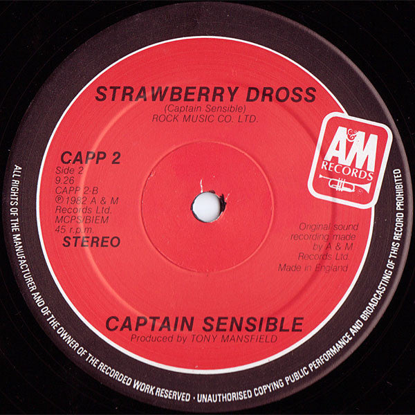 Captain Sensible : Wot! (12", Single)