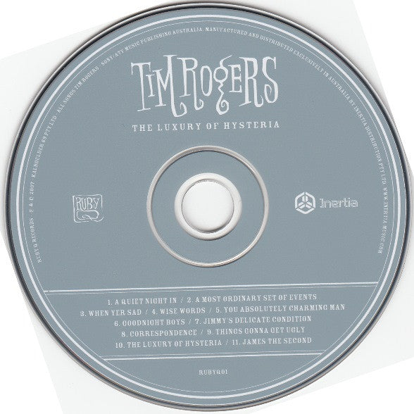 Tim Rogers (2) : The Luxury Of Hysteria (CD, Album)