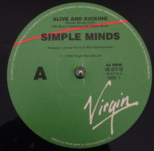 Simple Minds : Alive & Kicking (12")