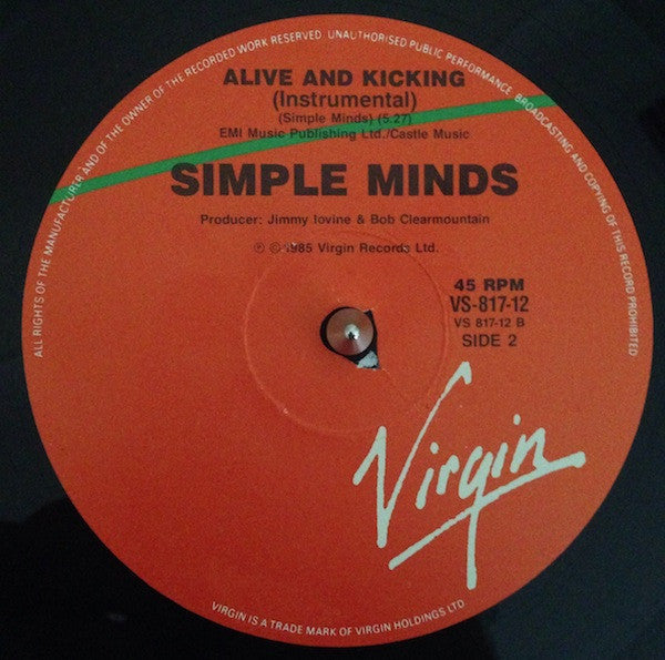 Simple Minds : Alive & Kicking (12")