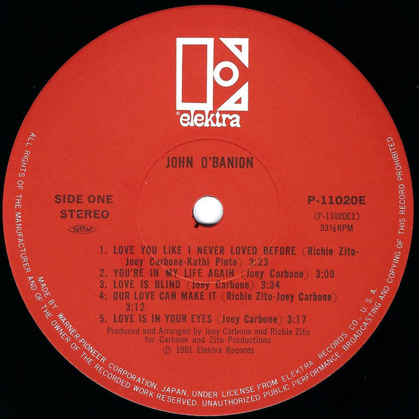 John O'Banion : John O'Banion (LP, Album)