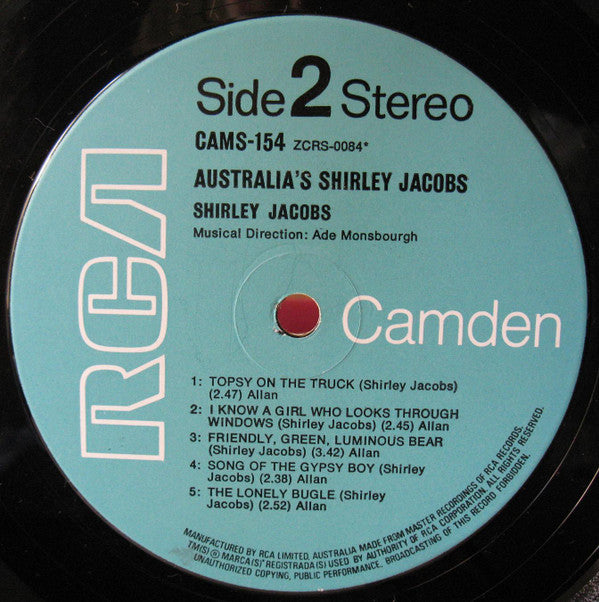 Shirley Jacobs : Australia's Shirley Jacobs (LP, Album)