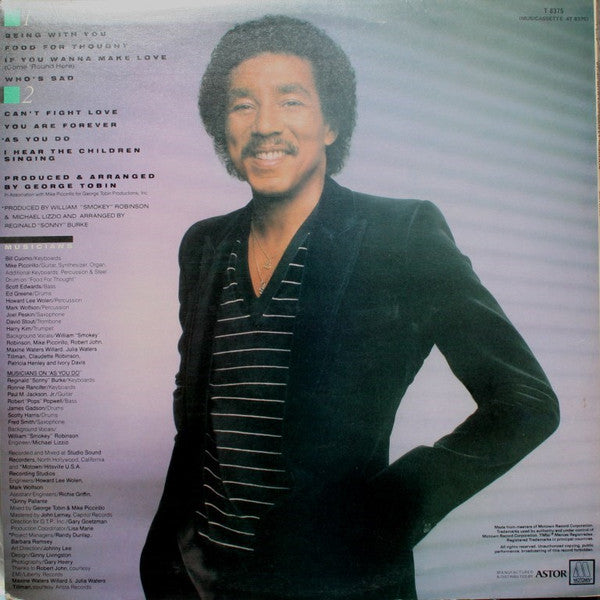 Smokey Robinson : Being With You (LP, Album)