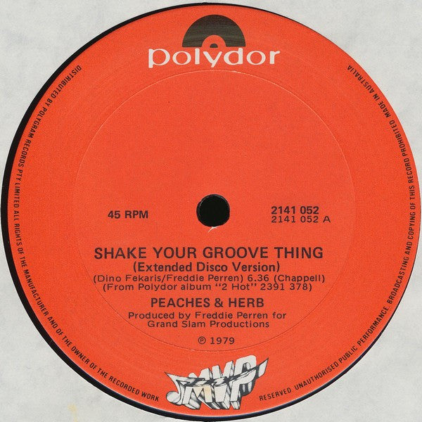 Peaches & Herb : Shake Your Groove Thing (12", Single)